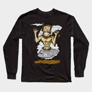 Caveman Spaceship Long Sleeve T-Shirt